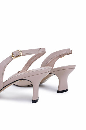 Tamer Tanca Kadın Hakiki Deri Vizon Topuklu Ayakkabı 820 690 BN AYK Y25 VIZON DR