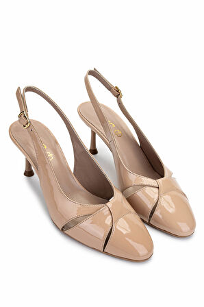 Tamer Tanca Kadın Hakiki Deri Bej Topuklu Ayakkabı 820 958 BN AYK Y25 NUDE RGN