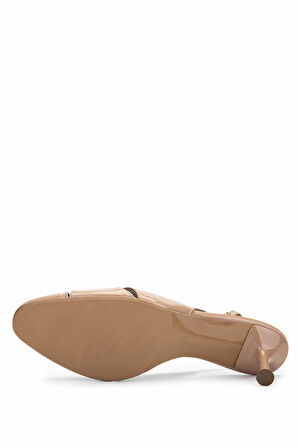 Tamer Tanca Kadın Hakiki Deri Bej Topuklu Ayakkabı 820 958 BN AYK Y25 NUDE RGN