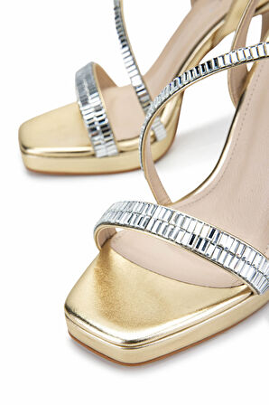 Tamer Tanca Kadın Vegan Dore Topuklu Ayakkabı 1131 200 BN AYK Y25 DORE