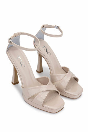 Tamer Tanca Kadın Vegan Bej Topuklu Ayakkabı 1131 309 BN AYK Y25 NUDE RGN