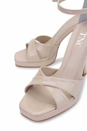 Tamer Tanca Kadın Vegan Bej Topuklu Ayakkabı 1131 309 BN AYK Y25 NUDE RGN