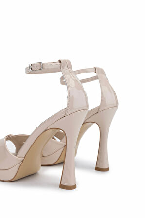Tamer Tanca Kadın Vegan Bej Topuklu Ayakkabı 1131 309 BN AYK Y25 NUDE RGN