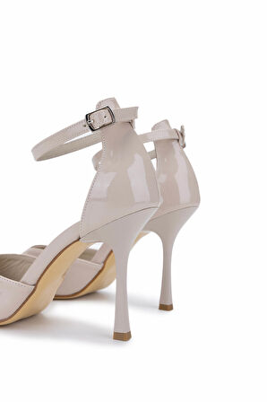 Tamer Tanca Kadın Vegan Bej Topuklu Ayakkabı 828 8511 BN AYK Y25 NUDE RGN