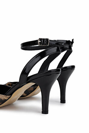 Tamer Tanca Kadın Vegan Leopar Topuklu Ayakkabı 828 8499 BN AYK Y25 LEOPAR