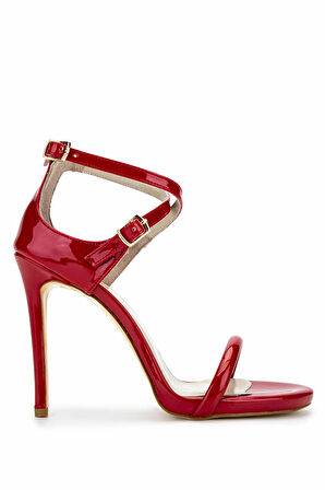 Tamer Tanca Kadın Vegan Kırmızı Rugan Topuklu Ayakkabı 828 8505 BN AYK Y25 KIRMIZI RGN