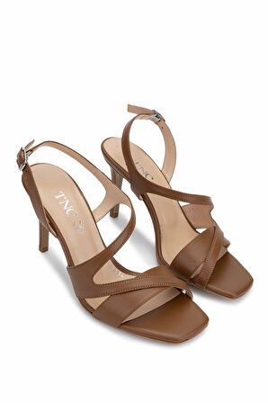 Tamer Tanca Kadın Hakiki Deri Taba Deri Topuklu Ayakkabı 1132 2114 BN AYK Y25 TABA DR