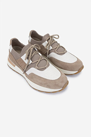 Valmenti Erkek Hakiki Deri Sneakers & Spor Ayakkabı 1093 1235 ERK AYK Y25 BEJ/BEJ BSK