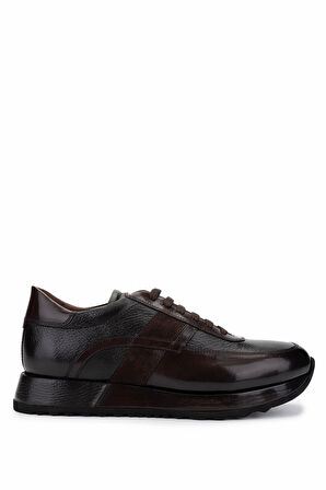 Tamer Tanca Erkek Hakiki Deri Kahverengi Sneakers & Spor Ayakkabı 477 49482 ERK AYK Y25 KAHVE