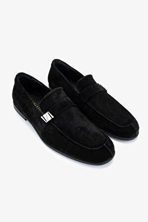 Valmenti Erkek Hakiki Deri Siyah Süet Loafer Ayakkabı 987 207 ERK AYK Y25 SIYAH SUET