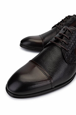 Tamer Tanca Erkek Hakiki Deri Kahverengi Klasik Ayakkabı 477 32724-Y ERK AYK Y25 KAHVE