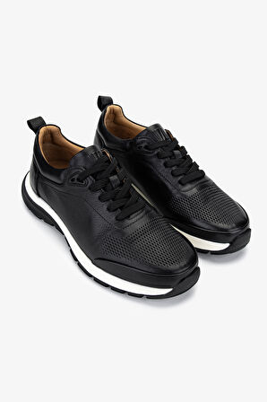 Valmenti Erkek Hakiki Deri Siyah Deri Sneakers & Spor Ayakkabı 233 5145 ERK AYK Y25 SIYAH DR