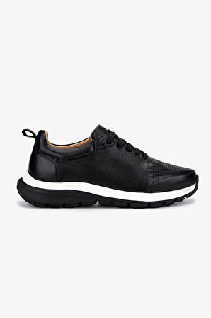 Valmenti Erkek Hakiki Deri Siyah Deri Sneakers & Spor Ayakkabı 233 5145 ERK AYK Y25 SIYAH DR