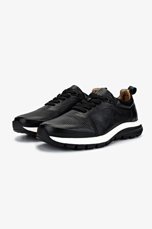 Valmenti Erkek Hakiki Deri Siyah Deri Sneakers & Spor Ayakkabı 233 5145 ERK AYK Y25 SIYAH DR