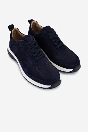 Valmenti Erkek Hakiki Deri Lacivert Nubuk Sneakers & Spor Ayakkabı 233 5145 ERK AYK Y25 LACI NBK