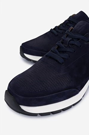 Valmenti Erkek Hakiki Deri Lacivert Nubuk Sneakers & Spor Ayakkabı 233 5145 ERK AYK Y25 LACI NBK