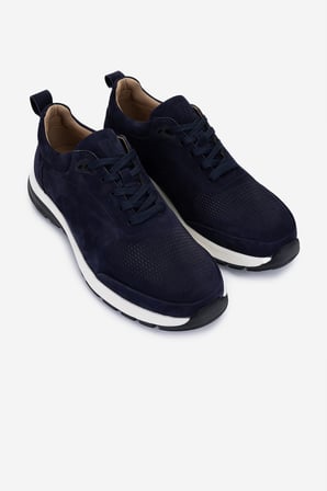 Valmenti Erkek Hakiki Deri Lacivert Nubuk Sneakers & Spor Ayakkabı 233 5145 ERK AYK Y25 LACI NBK