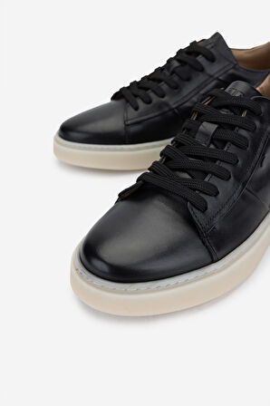 Valmenti Erkek Hakiki Deri Siyah Deri Sneakers & Spor Ayakkabı 233 5629 ERK AYK Y25 SIYAH DR