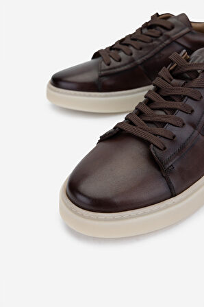 Valmenti Erkek Hakiki Deri Sneakers & Spor Ayakkabı 233 5629 ERK AYK Y25 KAHVE ALKL