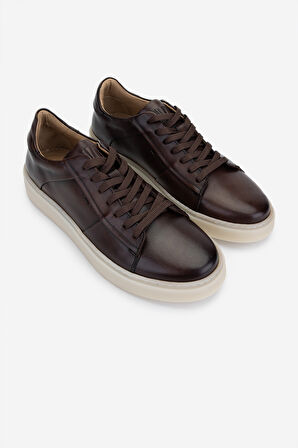 Valmenti Erkek Hakiki Deri Sneakers & Spor Ayakkabı 233 5629 ERK AYK Y25 KAHVE ALKL