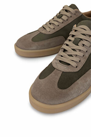 Tamer Tanca Erkek Hakiki Deri Haki Sneakers & Spor Ayakkabı 233 5100 ERK AYK Y25 HAKI DR/VZN SUET