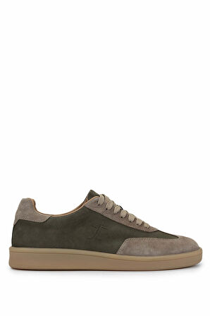 Tamer Tanca Erkek Hakiki Deri Haki Sneakers & Spor Ayakkabı 233 5100 ERK AYK Y25 HAKI DR/VZN SUET