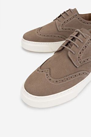 Valmenti Erkek Hakiki Deri Vizon Nubuk Sneakers & Spor Ayakkabı 871 1207 ERK ERK Y25 VIZON NBK