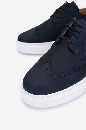 Valmenti Erkek Hakiki Deri Lacivert Nubuk Sneakers & Spor Ayakkabı 871 1207 ERK ERK Y25 LACI NBK
