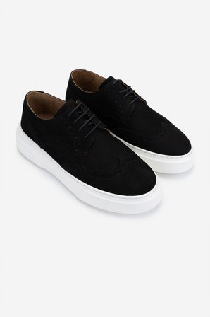 Valmenti Erkek Hakiki Deri Siyah Nubuk Sneakers & Spor Ayakkabı 871 1207 ERK ERK Y25 SIYAH NBK