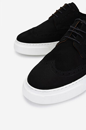 Valmenti Erkek Hakiki Deri Siyah Nubuk Sneakers & Spor Ayakkabı 871 1207 ERK ERK Y25 SIYAH NBK