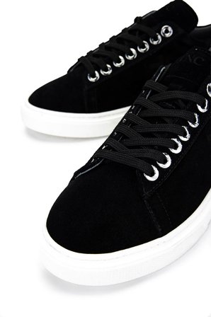 Tamer Tanca Erkek Hakiki Deri Siyah Süet Sneakers & Spor Ayakkabı 04 4502-42 ERK AYK Y25 SIYAH SUET