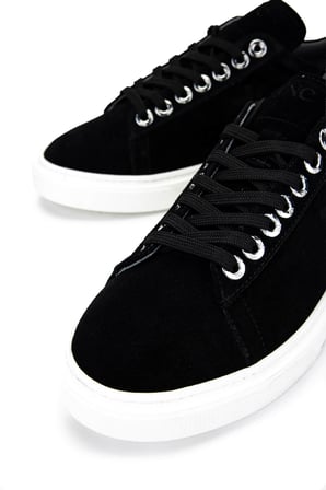 Tamer Tanca Erkek Hakiki Deri Siyah Süet Sneakers & Spor Ayakkabı 04 4502-42 ERK AYK Y25 SIYAH SUET