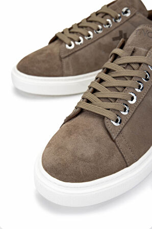 Tamer Tanca Erkek Hakiki Deri Bej Süet Sneakers & Spor Ayakkabı 04 4502-42 ERK AYK Y25 BEJ SUET