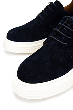 Tamer Tanca Erkek Hakiki Deri Lacivert Süet Casual Ayakkabı 325 2295-8 ERK AYK Y25 LACI SUET