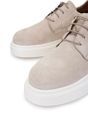 Tamer Tanca Erkek Hakiki Deri Bej Süet Casual Ayakkabı 325 2295-8 ERK AYK Y25 BEJ SUET