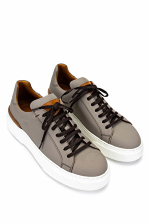 Tamer Tanca Erkek Hakiki Deri Bej Sneakers & Spor Ayakkabı 1133 AN-01 ERK AYK Y25 BEJ ZUMA