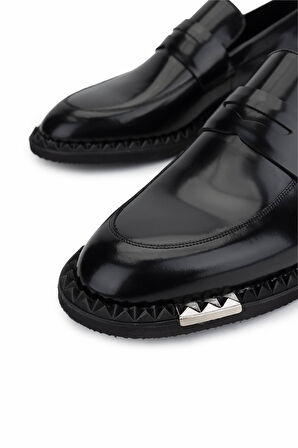 Tamer Tanca Erkek Hakiki Deri Siyah Açma Klasik Ayakkabı 183 43203 ERK AYK Y25 SIYAH ACMA