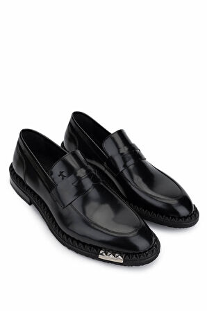 Tamer Tanca Erkek Hakiki Deri Siyah Açma Klasik Ayakkabı 183 43203 ERK AYK Y25 SIYAH ACMA