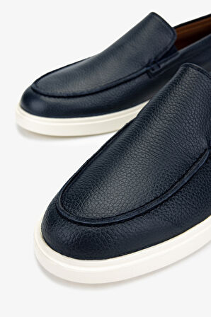 Valmenti Erkek Hakiki Deri Lacivert Loafer Ayakkabı 233 5220 ERK AYK Y25 LACI FLTR