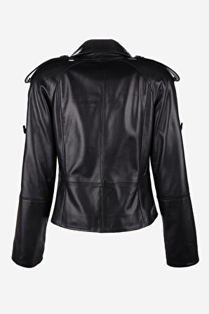 Valmenti Kadın Hakiki Deri Deri Mont 616 Z-4047 BN DERIMONT Y25 SIYAH VEGETAL