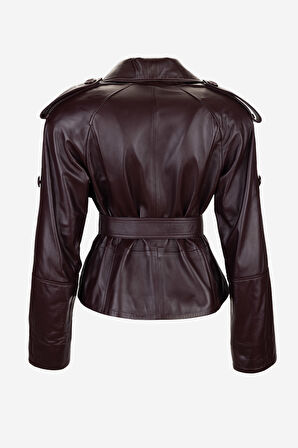 Valmenti Kadın Bordo Hakiki Deri Deri Mont 616 Z-4047 BN DERIMONT Y25 BORDO ZIG