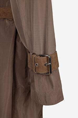 Valmenti Kadın Hakiki Deri Deri Mont 616 5244 BN MANTO Y25 TOBACCO SUET