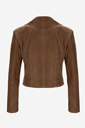 Valmenti Kadın Hakiki Deri Deri Mont 616 Z-4103 BN DERIMONT Y25 VISKI SUET