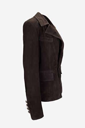 Valmenti Kadın Hakiki Deri Kahverengi Süet Deri Mont 616 Z-4113 BN DERI CEKET Y25 KAHVE SUET