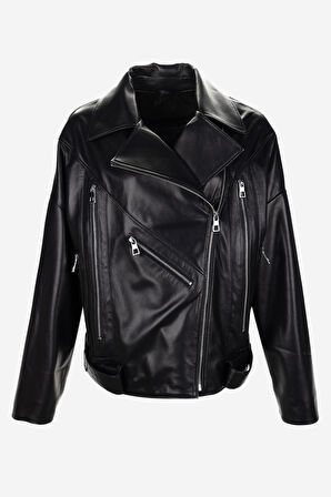 Valmenti Kadın Hakiki Deri Deri Mont 616 Z-4049 BN DERIMONT Y25 SIYAH VEGETAL