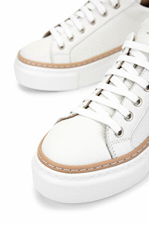 Tamer Tanca Kadın Hakiki Deri Beyaz Sneakers & Spor Ayakkabı 937 5022-09 BN AYK Y23 BEYAZ FLOTER