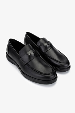 Valmenti Erkek Hakiki Deri Siyah Deri Loafer Ayakkabı 987 209 ERK AYK Y25 SIYAH DR