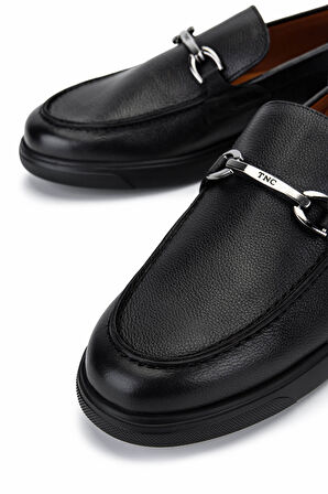 Tamer Tanca Erkek Hakiki Deri Siyah Loafer Ayakkabı 987 208 ERK AYK Y25 SIYAH