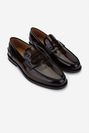 Valmenti Erkek Hakiki Deri Kahverengi Klasik Ayakkabı 1016 1460 ERK AYK Y25 KAHVE ACMA