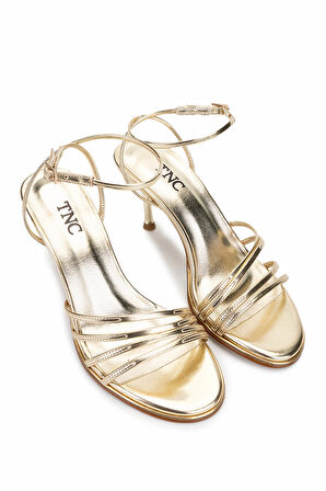 Tamer Tanca Kadın Hakiki Deri Dore Topuklu Ayakkabı 1135 1006 BN AYK Y25 DORE